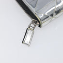 PRADA Long Wallet Leather Silver Auth 203045-9