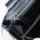 PRADA Long Wallet Leather Silver Auth 203045-22