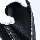 PRADA Long Wallet Leather Silver Auth 203045-25