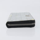 PRADA Long Wallet Leather Silver Auth 203045-3
