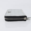 PRADA Long Wallet Leather Silver Auth 203045-4