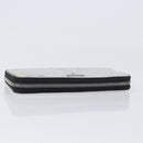 PRADA Long Wallet Leather Silver Auth 203045-5