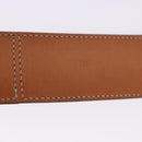 CELINE Circle Belt Leather 29.9"" Red Gold Auth 203046-10