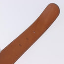 CELINE Circle Belt Leather 29.9"" Red Gold Auth 203046-8