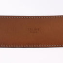 CELINE Circle Belt Leather 29.9"" Red Gold Auth 203046-9