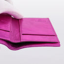 CHANEL Wallet Leather Pink Silver CC Auth 203048V-18