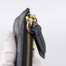 GUCCI GG Canvas Guccissima Coin Purse Leather Black Gold 447964 Auth 203049V-13