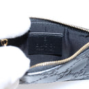 GUCCI GG Canvas Guccissima Coin Purse Leather Black Gold 447964 Auth 203049V-14