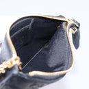 GUCCI GG Canvas Guccissima Coin Purse Leather Black Gold 447964 Auth 203049V-16
