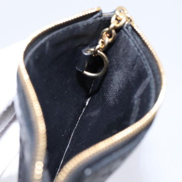 GUCCI GG Canvas Guccissima Coin Purse Leather Black Gold 447964 Auth 203049V