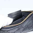 GUCCI GG Canvas Guccissima Coin Purse Leather Black Gold 447964 Auth 203049V-18