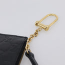 GUCCI GG Canvas Guccissima Coin Purse Leather Black Gold 447964 Auth 203049V-7