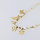 LOUIS VUITTON Monogram Collier Roman Holiday Necklace Gold M80272 Auth 203051M-11