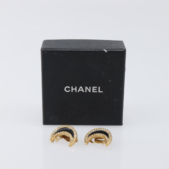 CHANEL Earring metal Gold Tone CC Auth 203053V