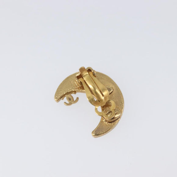 CHANEL Earring metal Gold Tone CC Auth 203053V