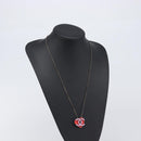 CHANEL Necklace Metal Pink CC Auth 203054-19