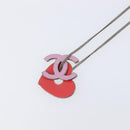 CHANEL Necklace Metal Pink CC Auth 203054-4