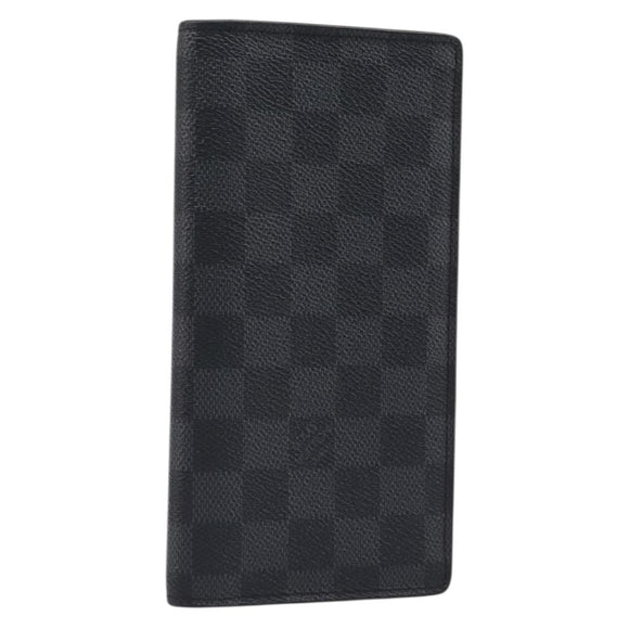 LOUIS VUITTON Damier Graphite Portefeuille Plaza Wallet N62665 LV Auth 203066V