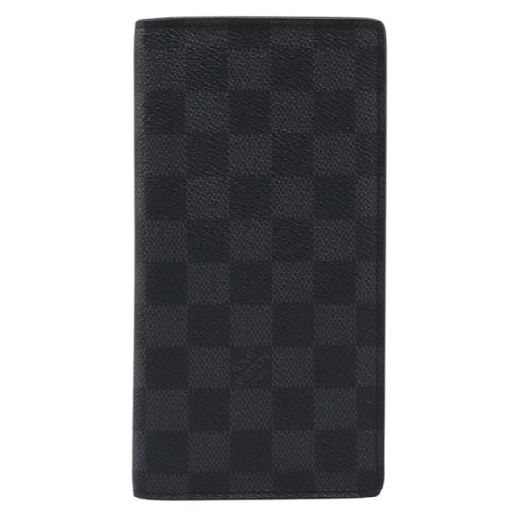 LOUIS VUITTON Damier Graphite Portefeuille Plaza Wallet N62665 LV Auth 203066V