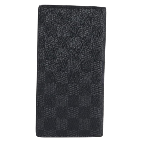 LOUIS VUITTON Damier Graphite Portefeuille Plaza Wallet N62665 LV Auth 203066V