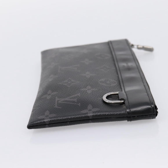 LOUIS VUITTON Monogram Eclipse Pochette Discovery PM Pouch M44323 LV Auth 203067