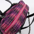 CHANEL Matelasse Hand Bag Calf Skin 2way Black Silver CC Auth 203070M-6