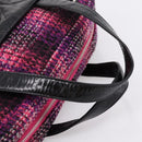 CHANEL Matelasse Hand Bag Calf Skin 2way Black Silver CC Auth 203070M-7