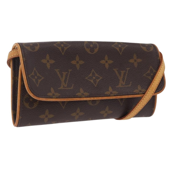 LOUIS VUITTON Monogram Pochette Twin PM Shoulder Bag M51854 LV Auth 203072A
