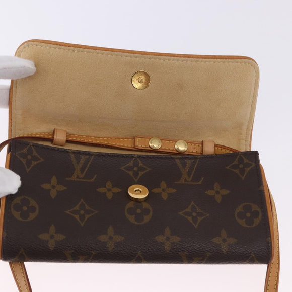 LOUIS VUITTON Monogram Pochette Twin PM Shoulder Bag M51854 LV Auth 203072A