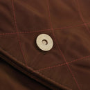 PRADA Chain Shoulder Bag Nylon Brown Gold Tone Auth 203074-20
