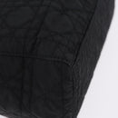 Christian Dior Canage Hand Bag Nylon 2way Black Silver Auth 203075-10