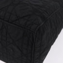 Christian Dior Canage Hand Bag Nylon 2way Black Silver Auth 203075-13