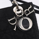 Christian Dior Canage Hand Bag Nylon 2way Black Silver Auth 203075-16