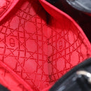 Christian Dior Canage Hand Bag Nylon 2way Black Silver Auth 203075-24