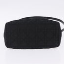 Christian Dior Canage Hand Bag Nylon 2way Black Silver Auth 203075-9