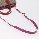 GUCCI GG Supreme Hand Bag PVC 2way Beige Gold 409531 Auth 203076M-10