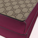 GUCCI GG Supreme Hand Bag PVC 2way Beige Gold 409531 Auth 203076M-18
