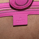GUCCI GG Supreme Hand Bag PVC 2way Beige Gold 409531 Auth 203076M-19