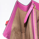 GUCCI GG Supreme Hand Bag PVC 2way Beige Gold 409531 Auth 203076M-24
