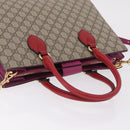 GUCCI GG Supreme Hand Bag PVC 2way Beige Gold 409531 Auth 203076M-7