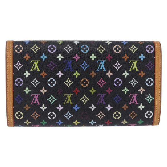 LOUIS VUITTON Monogram Multicolor Porte Tresor International M92658 Auth 203078
