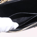 PRADA Long Wallet Saffiano Black Gold Tone Auth 203079-22