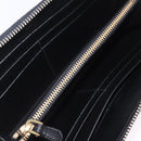 PRADA Long Wallet Saffiano Black Gold Tone Auth 203079-24