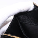 PRADA Long Wallet Saffiano Black Gold Tone Auth 203079-12