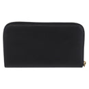 PRADA Long Wallet Saffiano Black Gold Tone Auth 203079-2