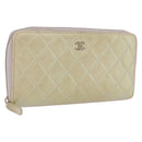 CHANEL Matelasse Long Wallet Lamb Skin Gold CC Auth 203081V-1