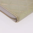 CHANEL Matelasse Long Wallet Lamb Skin Gold CC Auth 203081V-10
