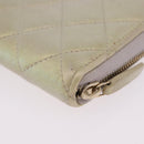 CHANEL Matelasse Long Wallet Lamb Skin Gold CC Auth 203081V-11