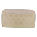 CHANEL Matelasse Long Wallet Lamb Skin Gold CC Auth 203081V-3