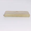 CHANEL Matelasse Long Wallet Lamb Skin Gold CC Auth 203081V-7